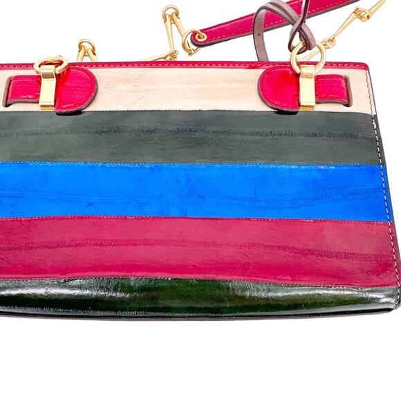 TORY BURCH Lee Radziwill Color-Block Shoulder Bag - Picture 8 of 12